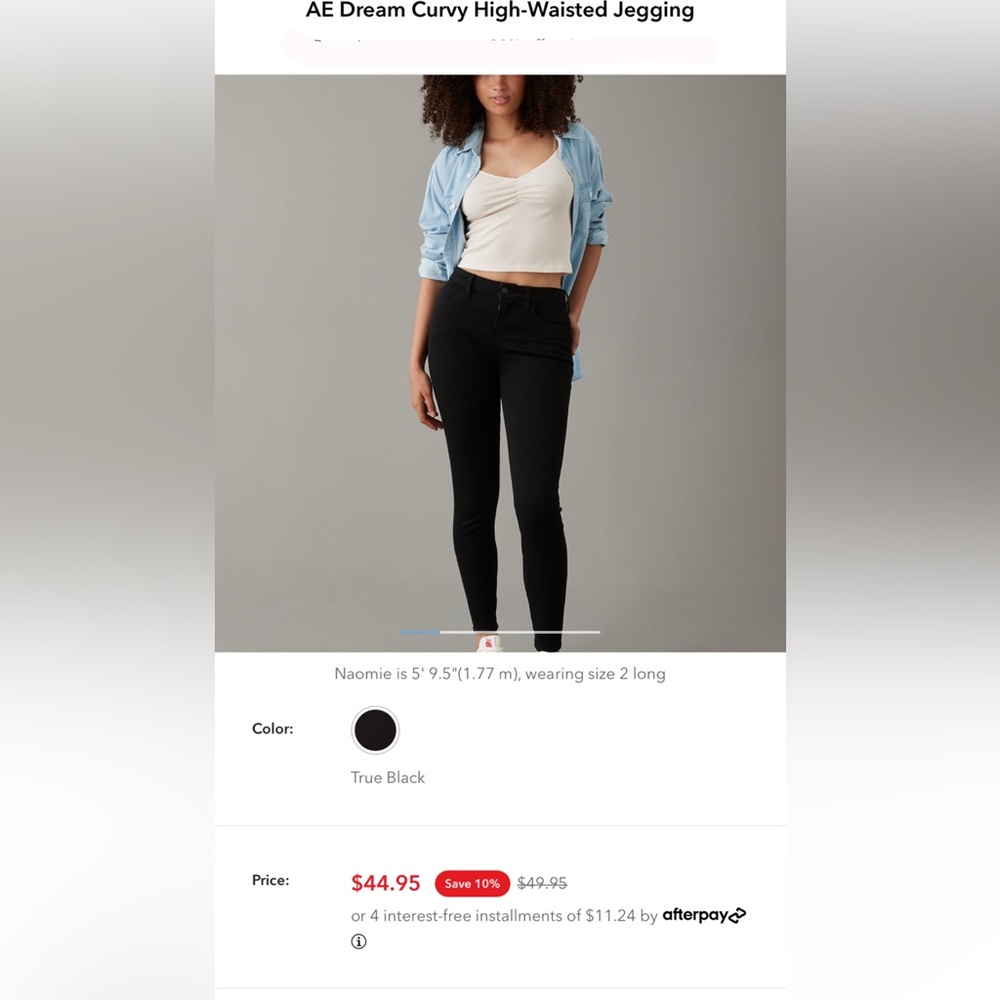 American Eagle Curvy High Rise Jegging